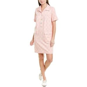 NWOT $298 Tyler Boe Pink Houndstooth Mod Knit Dress Women’s Sz Medium